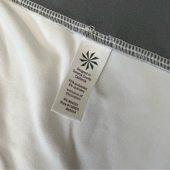 Athleta Women’s Quarter Zip Pullover Top Size Medium Gray White - Picture 8 of 13